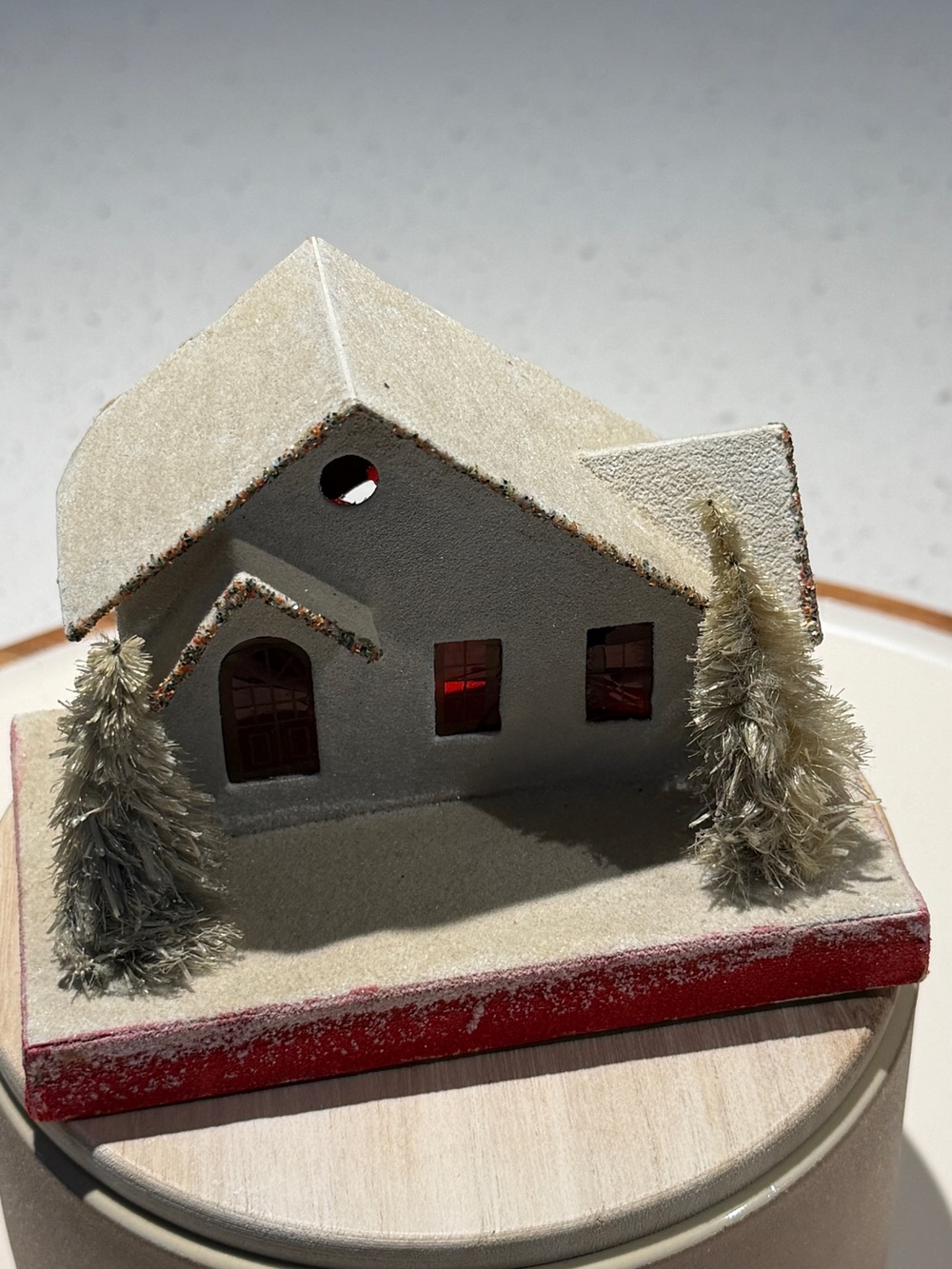 Putz Japan Christmas House Trees